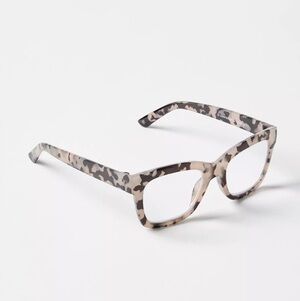 Like New LOFT Readers Magnifying Reading Glasses Black & White Tortoise Print